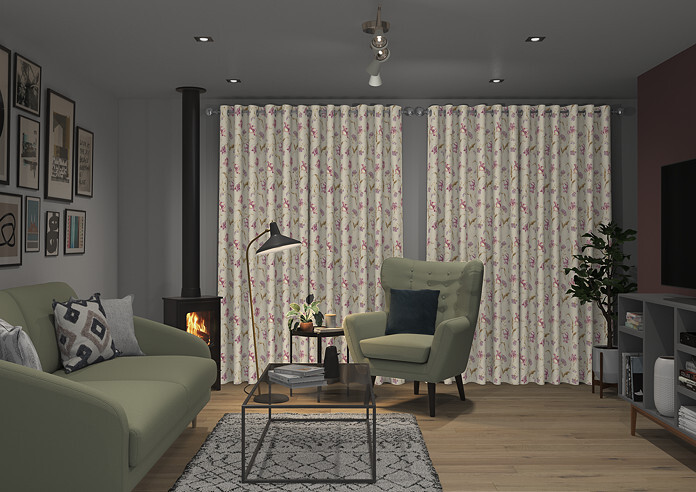 Tulipa, Soft Red - Made to Measure Curtains - Image 7